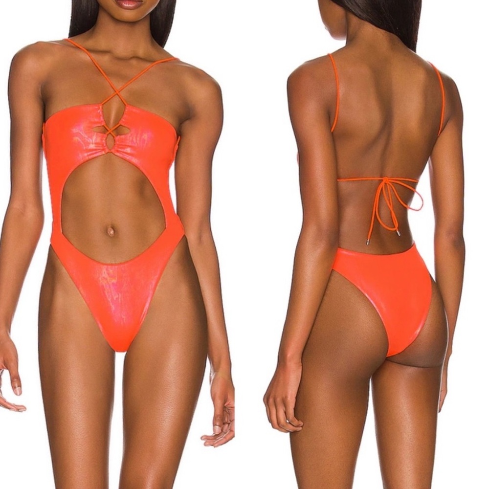 Lovewave The Astrid One Piece Swimsuit in Orange Swirl